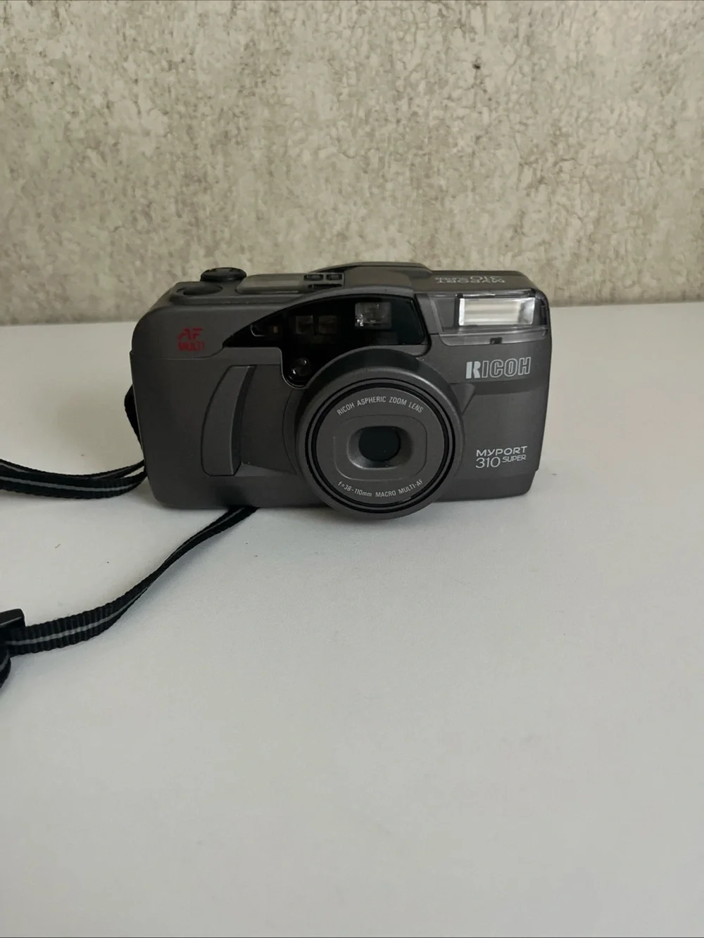 Ricoh Myport 310 Super Optics Panoramic 35mm Film Camera Gray Aspheric Zoom Lens
